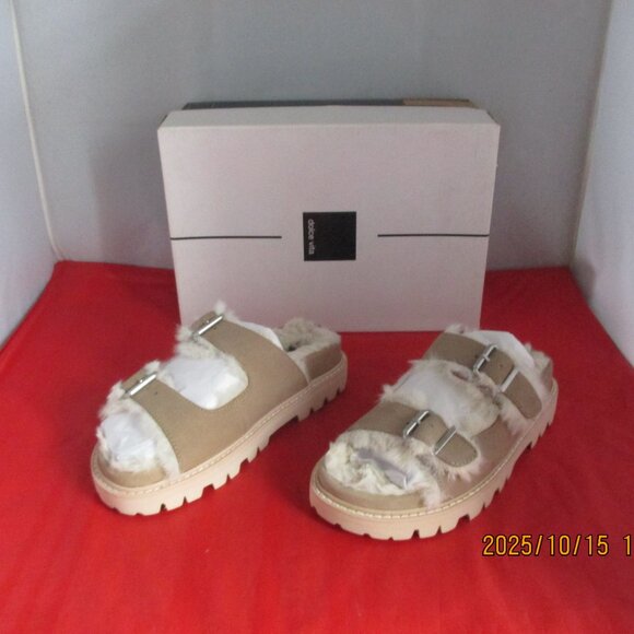 Dolce Vita Neelo Lug Footbed Sandals $120 - US Size 6 - Moss Nubuck - 1385 - Picture 6 of 11